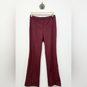 Lafayette 148 New York Maroon Wool Elastane Menswear Trouser Pant Women’s Size 4